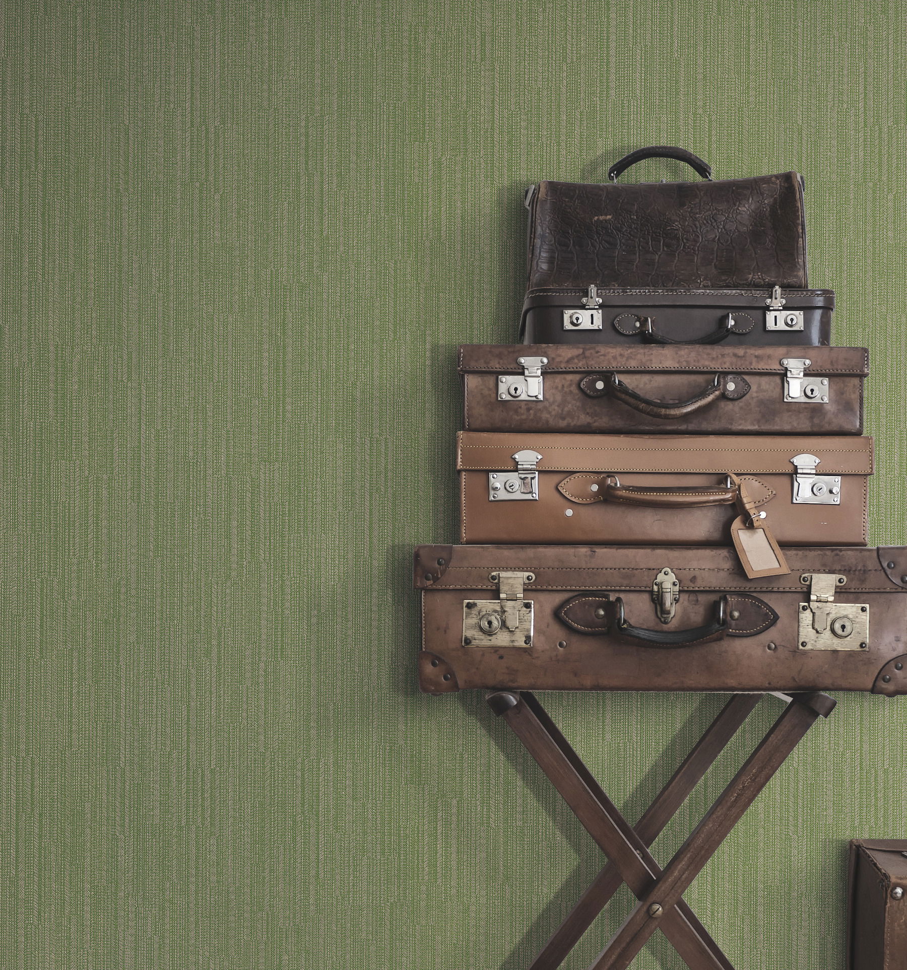 Weekender Weave Green Wallpaper large image 