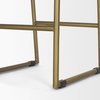 Givens Backless 26in Seat Counter Stool | Brown Wood with Gold Metal, Counter & Bar Stool by Mercana, 14" length x 15.8" width x 26" height thumbnail 13