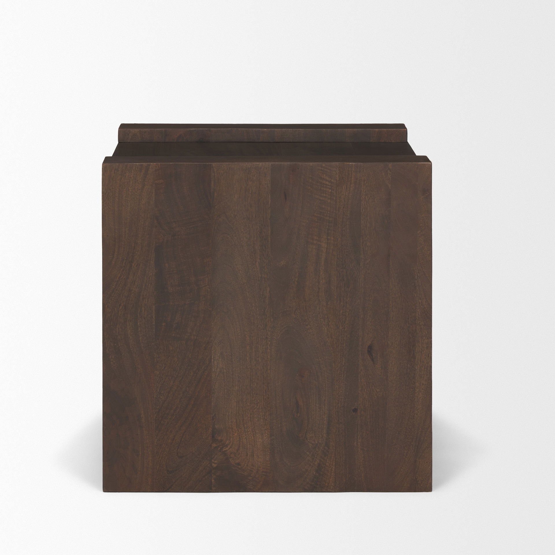 Wesson Dark Brown Wood Accent Table, Side & End Table by Mercana, 23" length x 22" width x 22" height View 5