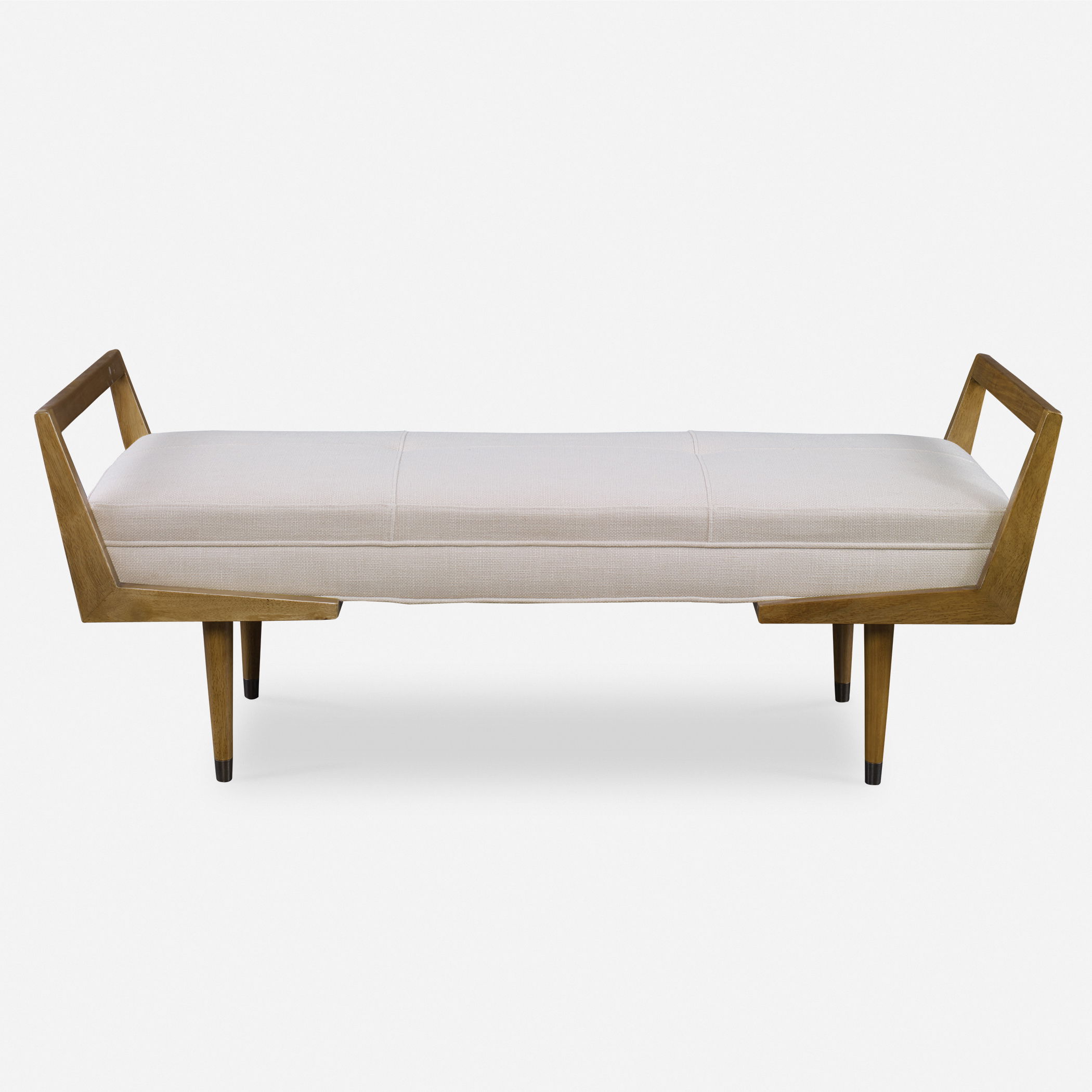 Waylon Modern Ivory Bench large image 