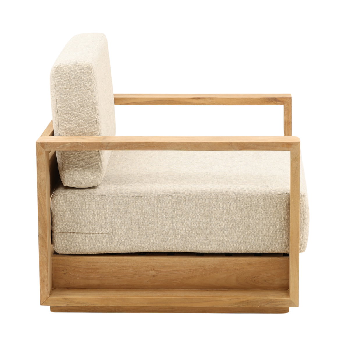 Darlene Outdoor Sofa Chair Sand, Accent Chair by Dovetail, 39.37" width x 32" height x 33.5" depth View 3