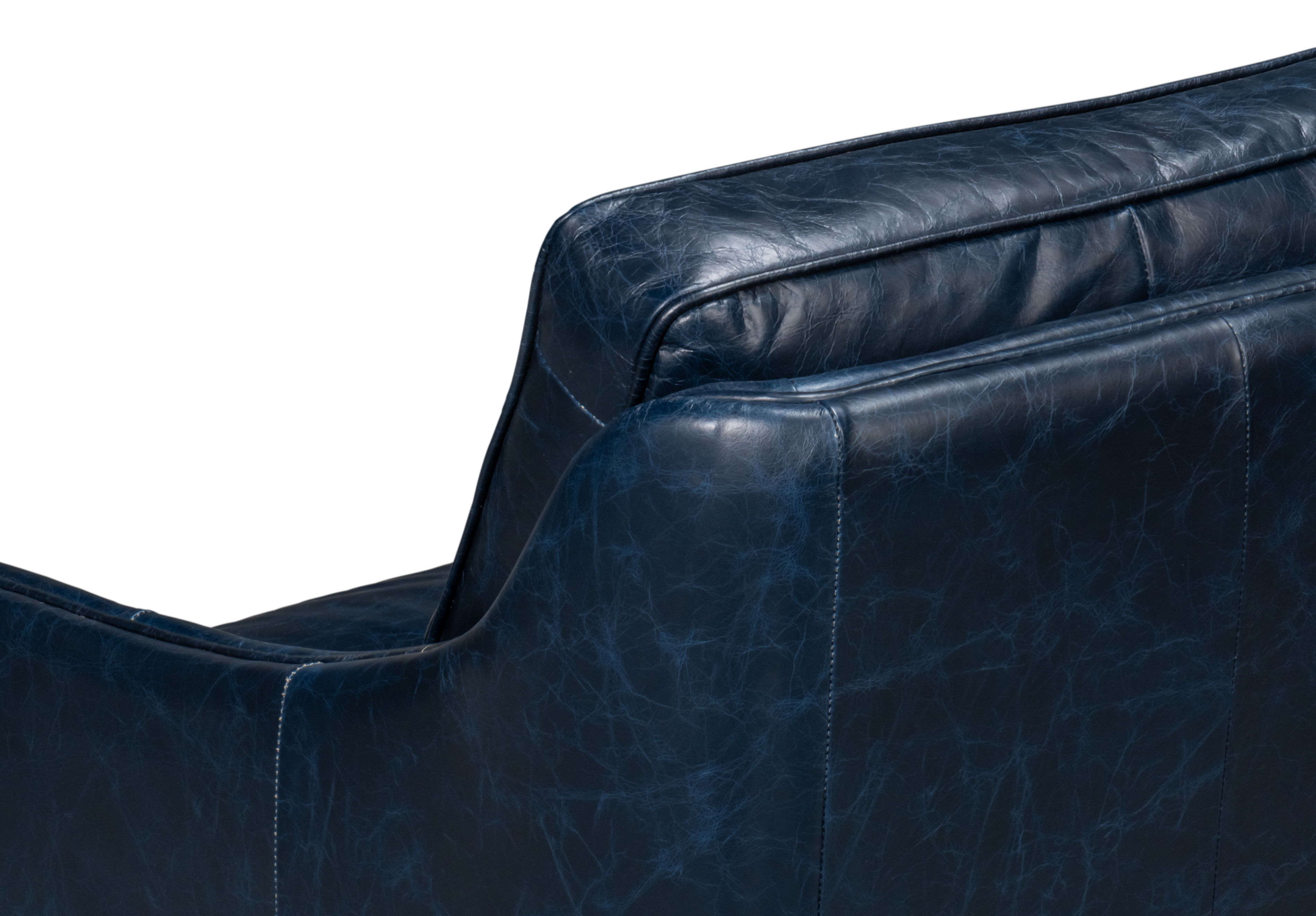 Alehandro Leather Sofa  Chateau Blue large image 