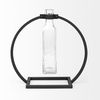 Monica II Tall Black Metal Glass Bottle Vase thumbnail 5