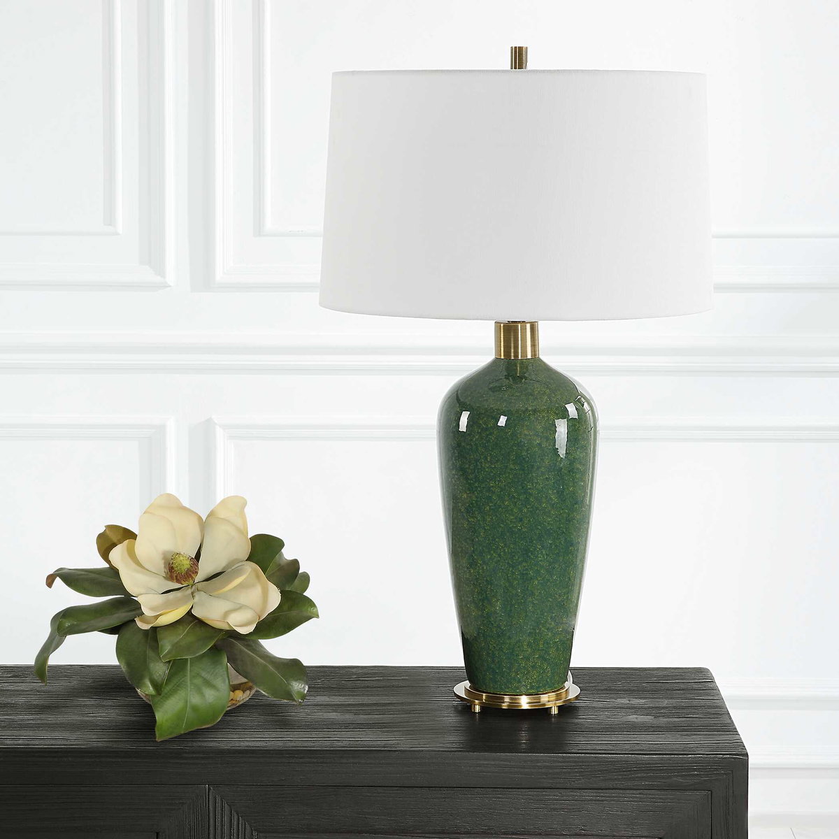Verdell Green Table Lamp, by Uttermost, 1'5" width x 2'5" height x 1'5" depth View 4