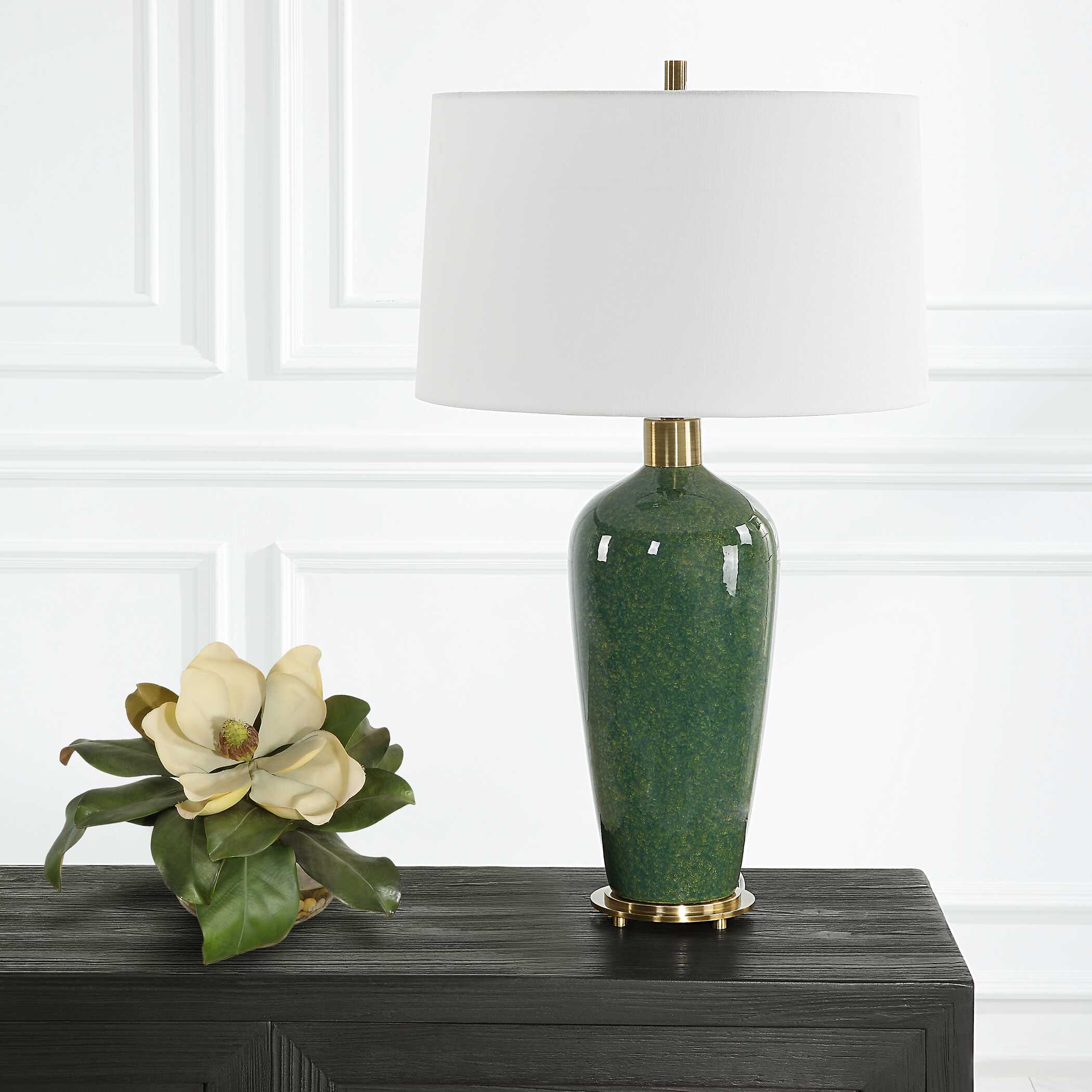 Verdell Green Table Lamp, by Uttermost, 17" width x 29" height x 17" depth View 4