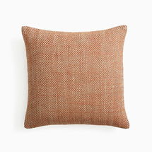 Online Designer Combined Living/Dining Two Tone Chunky Linen Pillow Cover, 20"x20", Dusty Blush