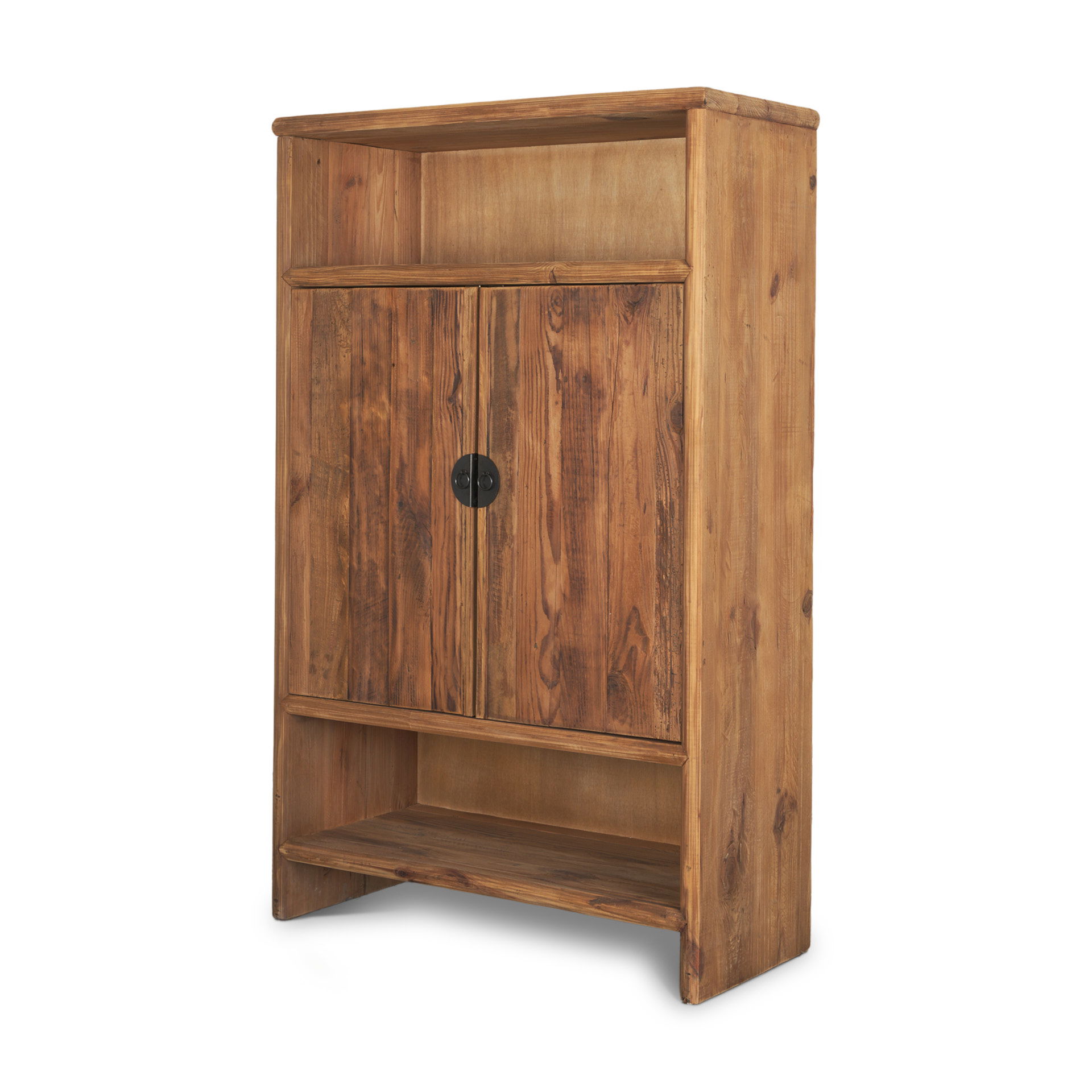 Wayde Curio Cabinet Recycled Pine, Cabinets & Sideboard by Mercana, 39.25" length x 17.5" width x 63" height View 1