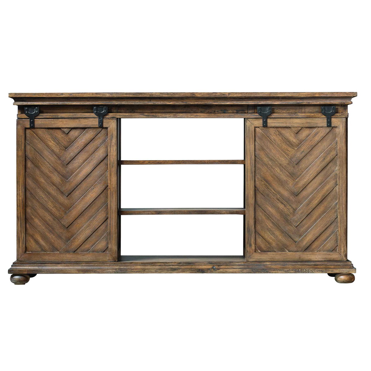 Primalia Barn Door Media Console, by Uttermost, 5'2" width x 2'10" height x 1'2" depth View 4