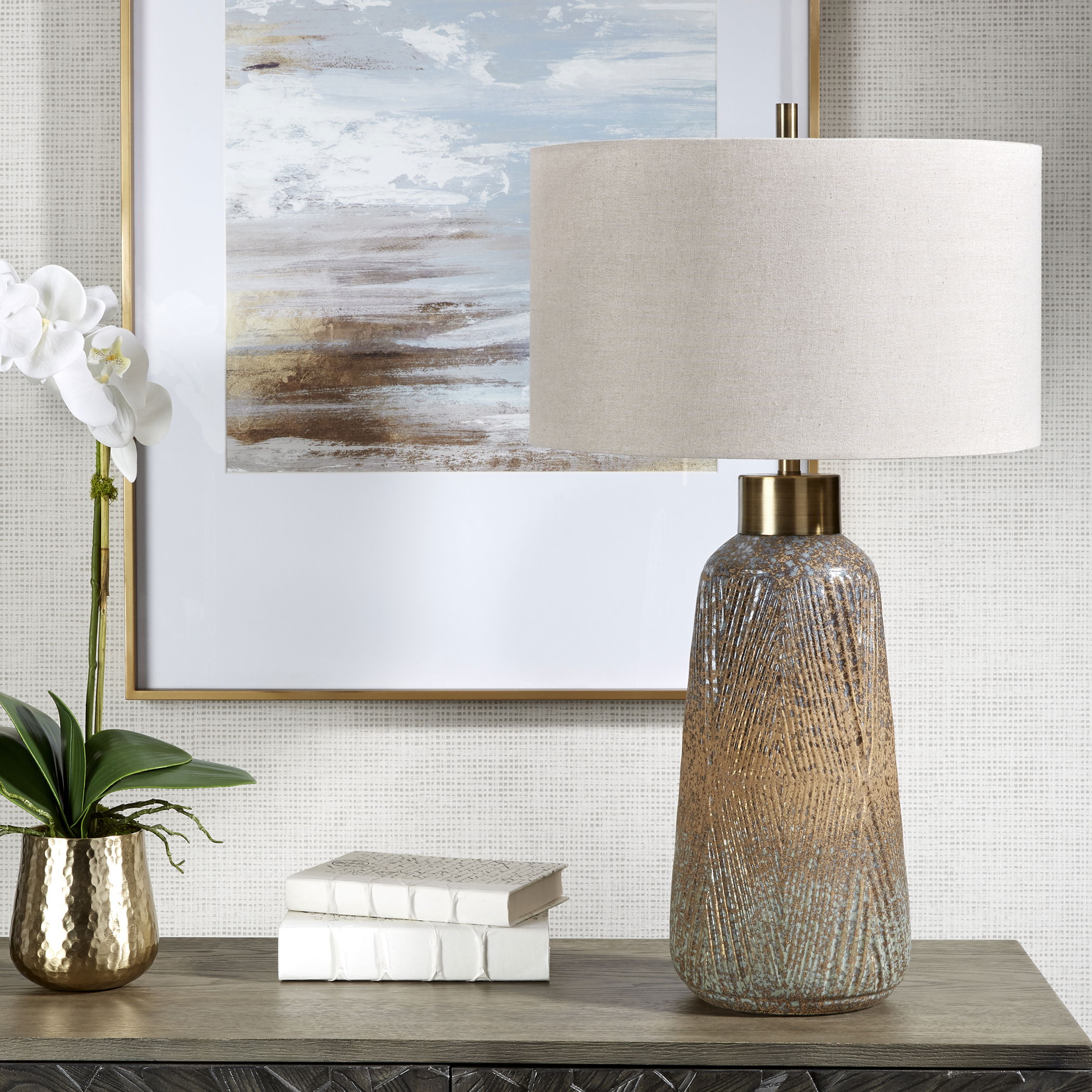 Western Sky Ceramic Table Lamp large image 