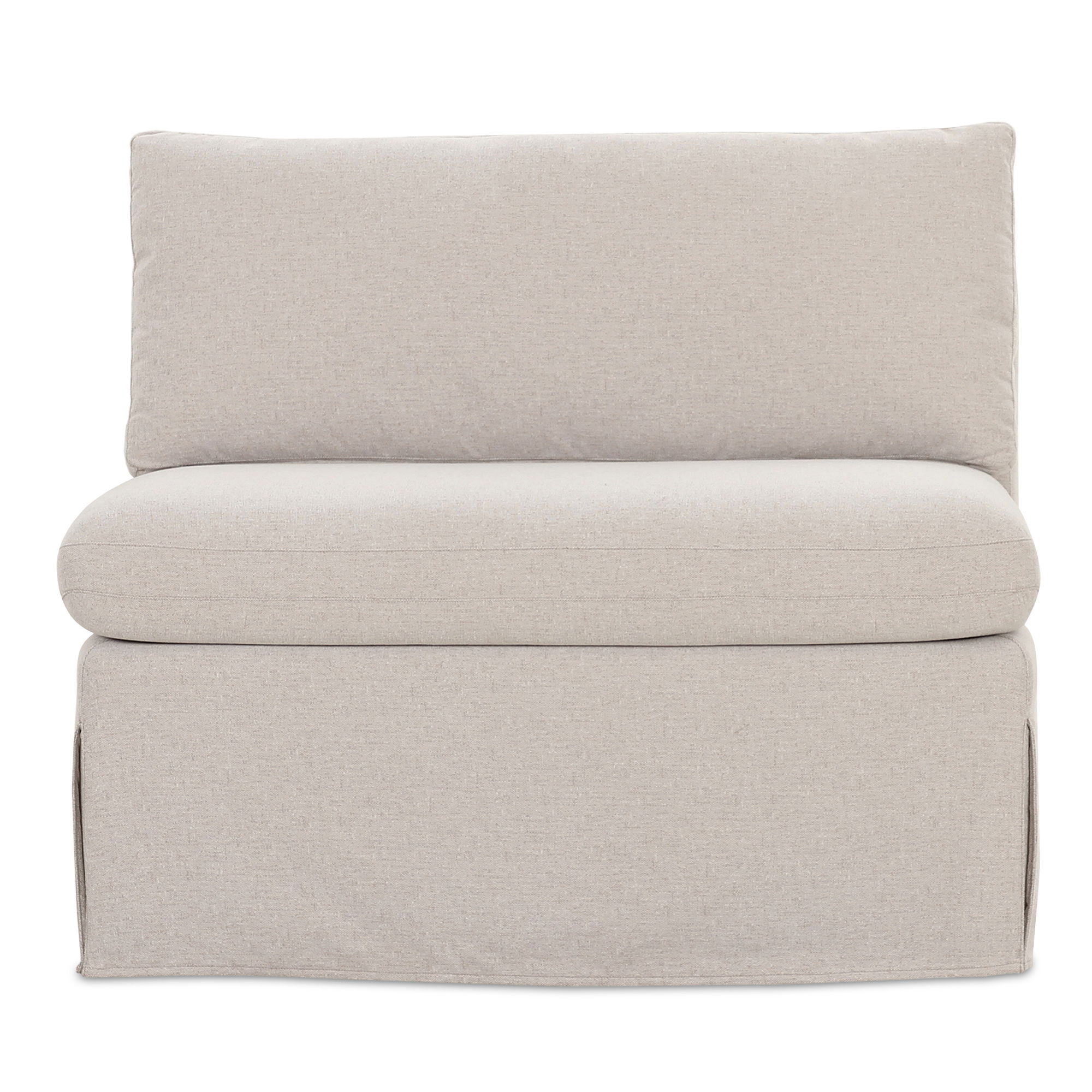 Fable Slipcover Dining Chair And Half Beige, Accent Chair by Moe's Home, 39" width x 31.75" height x 28.5" depth View 1