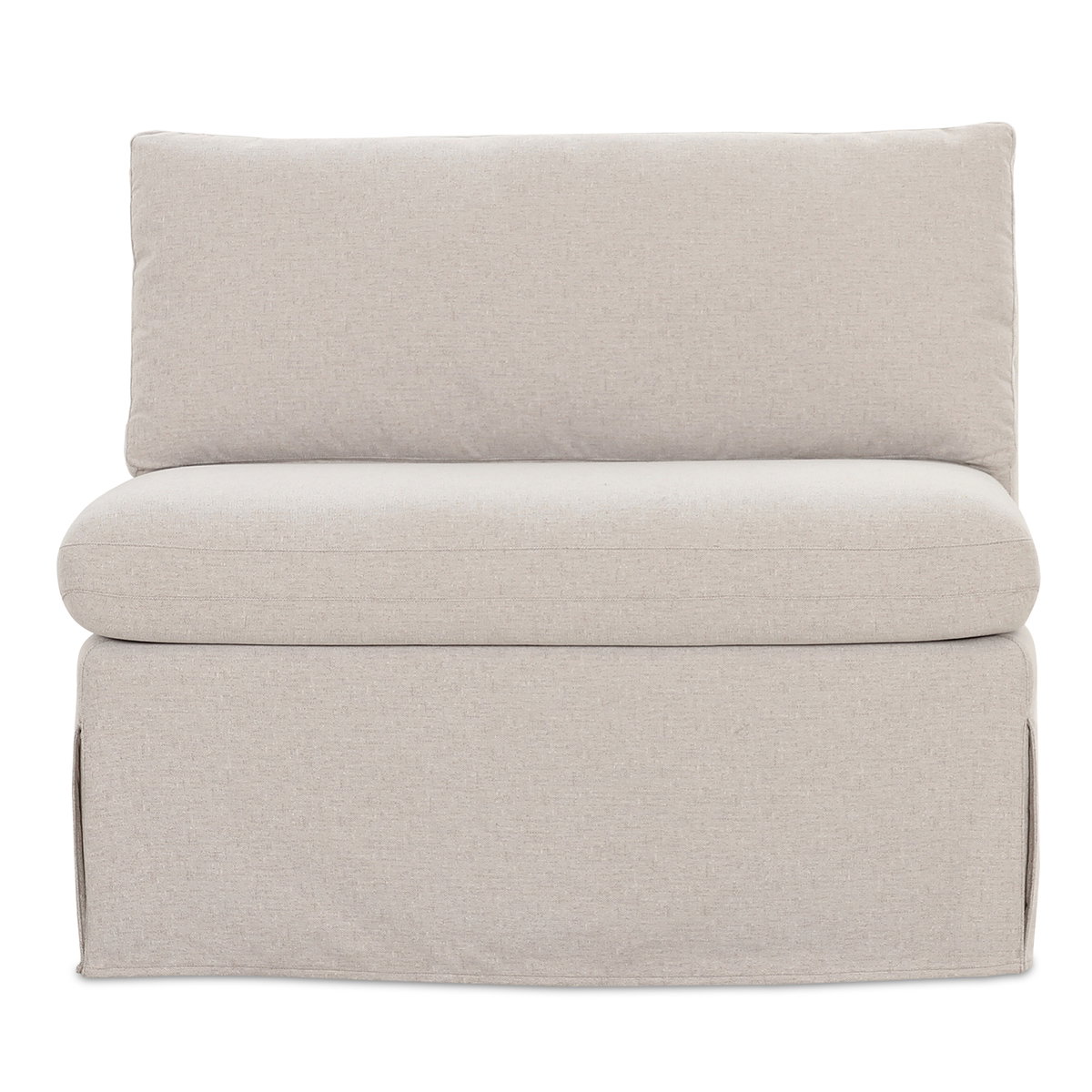 Fable Slipcover Dining Chair And Half Beige, Accent Chair by Moe's Home, 39" width x 31.75" height x 28.5" depth View 1