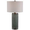 Callais Crackled Aqua Table Lamp, by Uttermost, 18" width x 32.5" height x 18" depth thumbnail 1