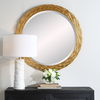 Celeste Gold Round Mirror, by Uttermost, 35.87" width x 35.87" height x 0.75" depth thumbnail 2