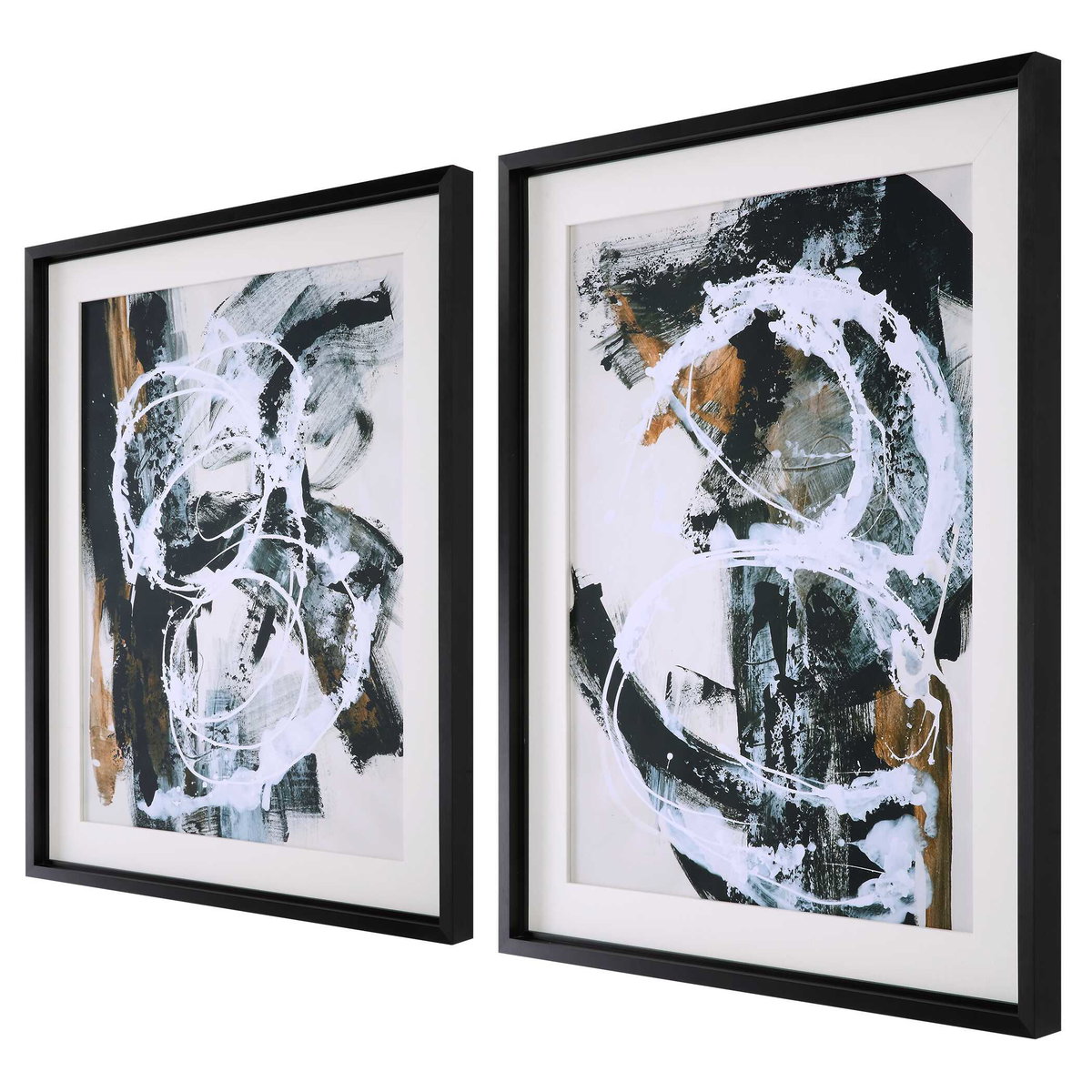 Winterland Abstract Prints Set/2, by Uttermost, 2'6.75" width x 3'2.75" height x 2" depth View 5
