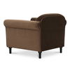 Harmony Accent Chair Dark Brown Faux Mohair thumbnail 1