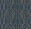 Oriental Lattice Blue & Gold Wallpaper 0 Oriental Lattice Blue & Gold Wallpaper thumbnail 0