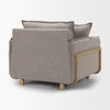 Roy II Flint Gray Upholstered and Brown Wood Frame Arm Chair thumbnail 6
