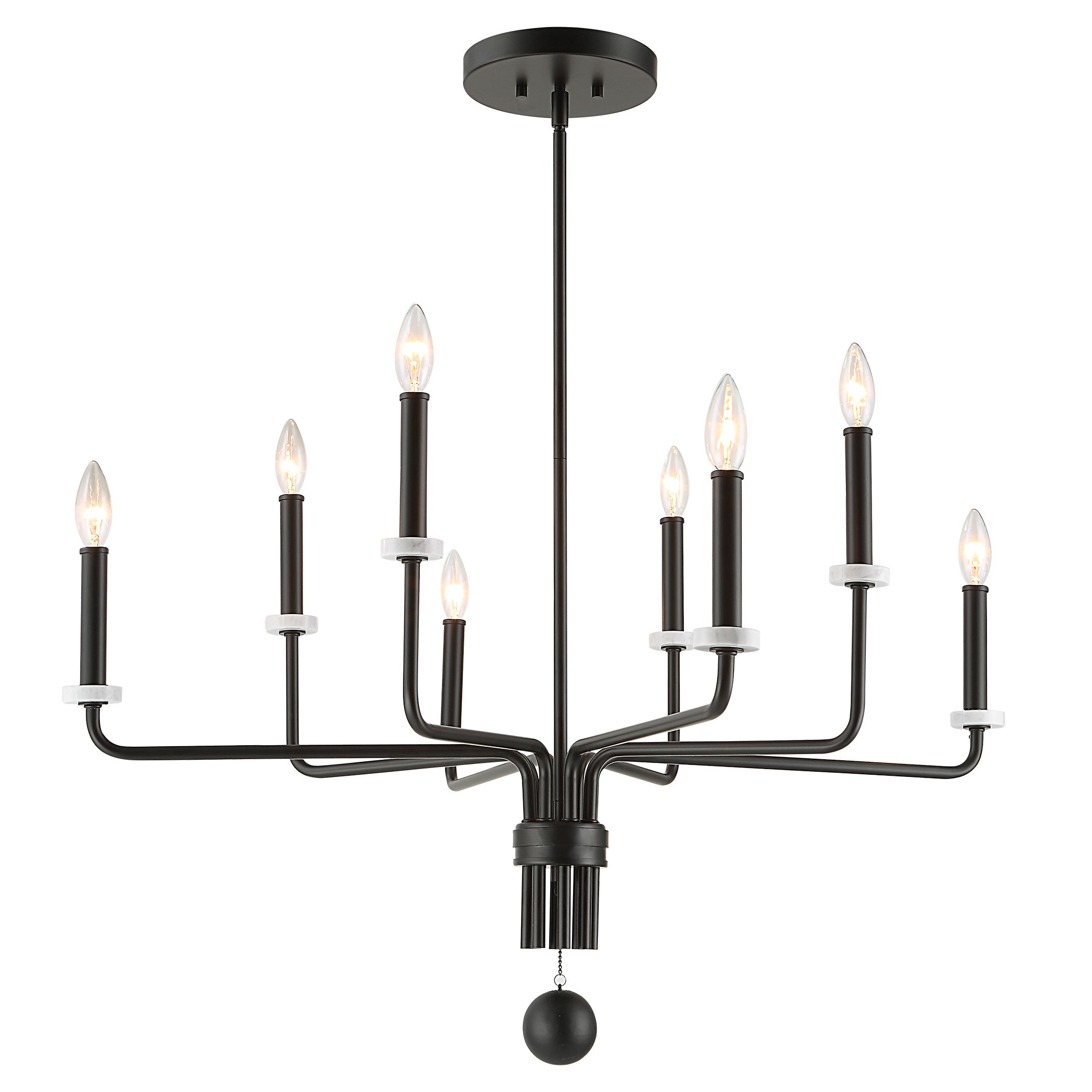 Ebony Elegance 8 Light Chandelier large image 