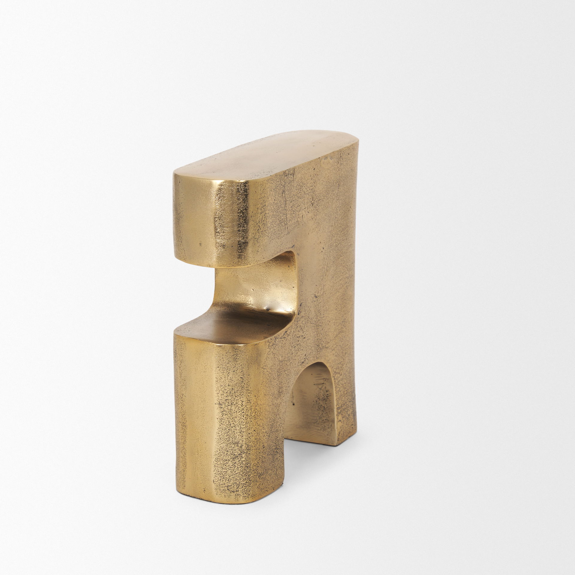 Renni Antiqued Brass Large Decorative Sculpture, Decorative Object by Mercana, 8.5" length x 2.75" width x 9.75" height View 5