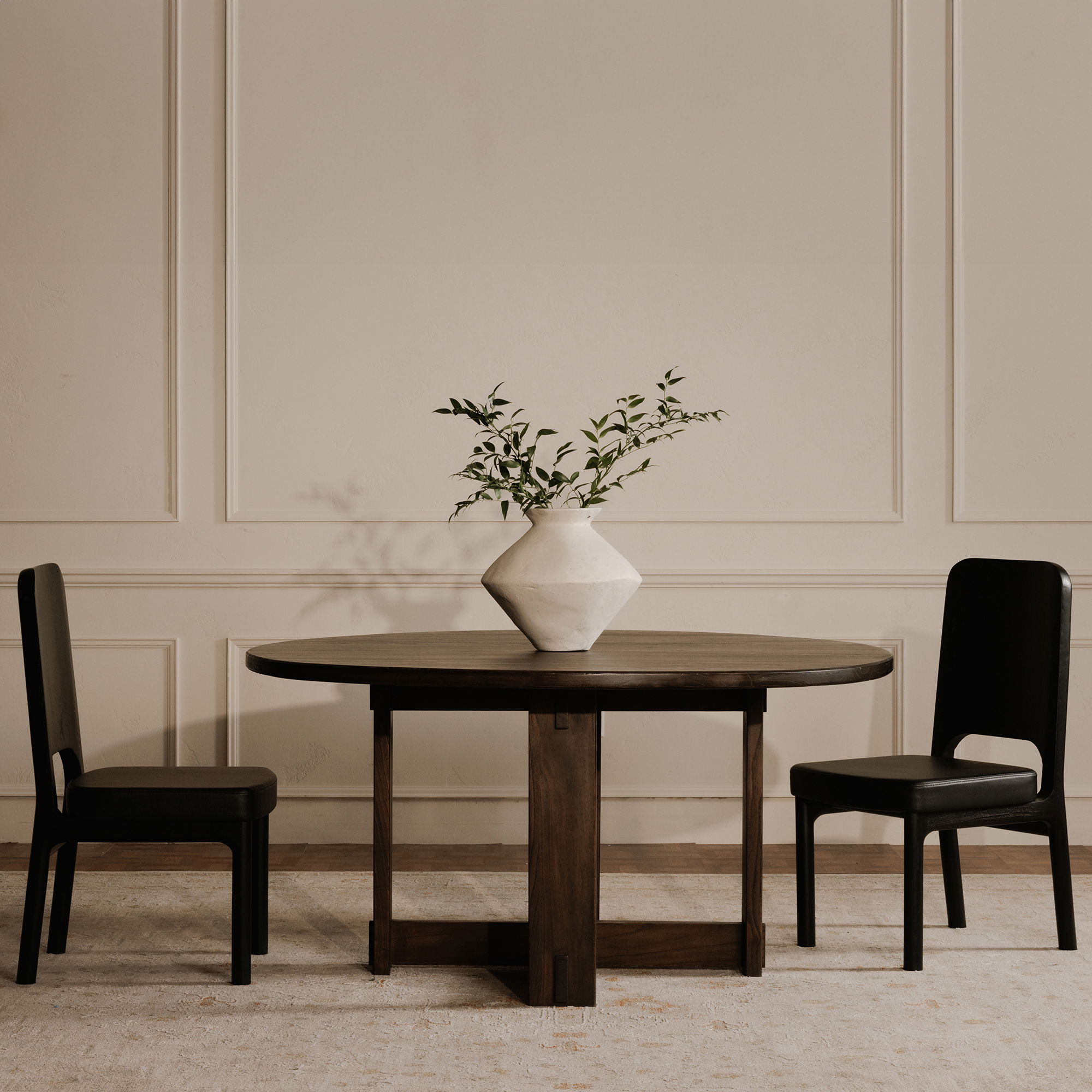 Kerr Dining Chair Vegan Leather Black-set Of Two large image 