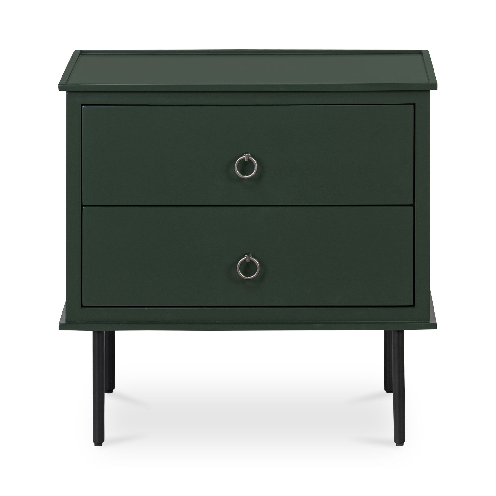 Reagan Nightstand Deep Green, by Moe's Home, 25" width x 24.25" height x 18.5" depth View 1