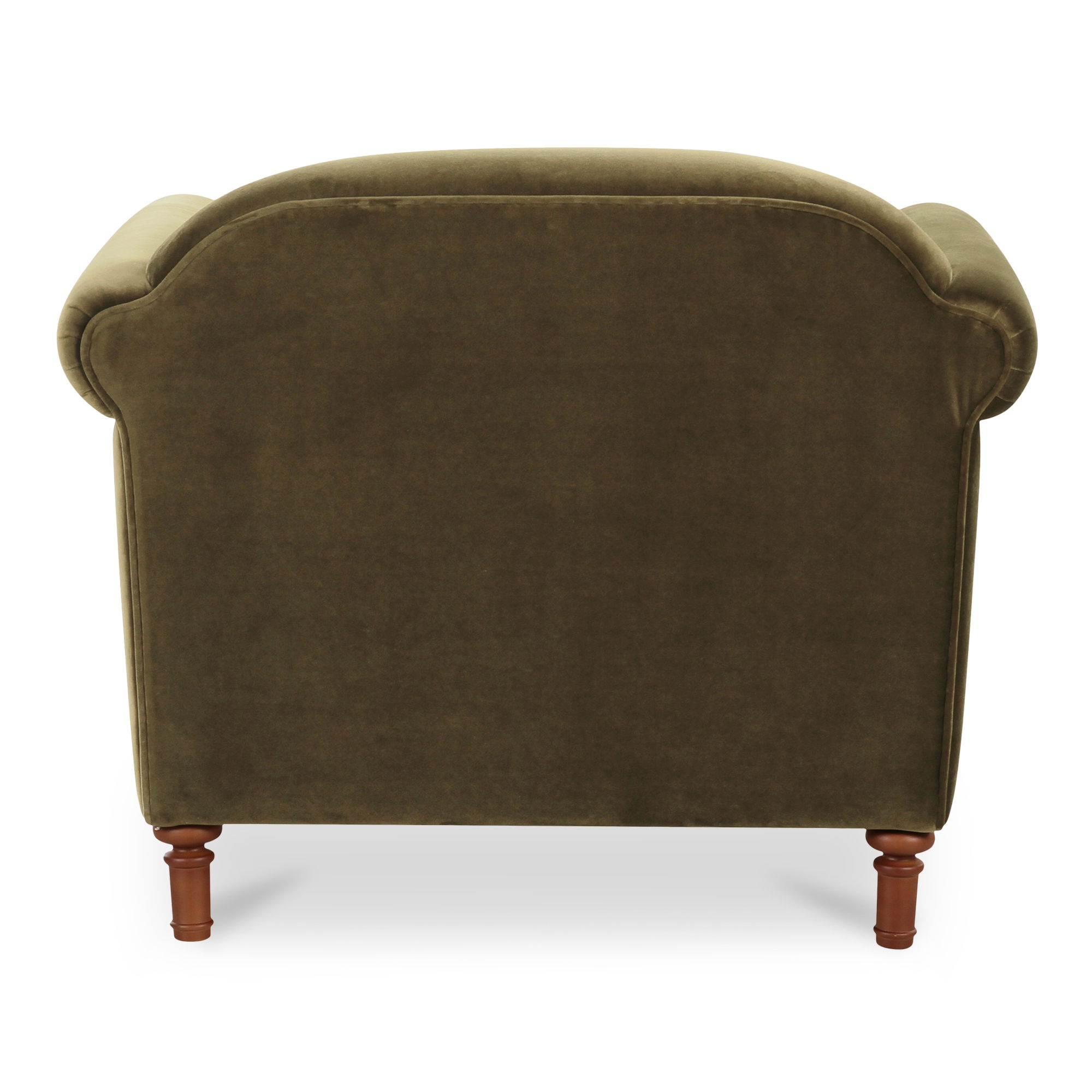Harmony Accent Chair Dark Green Faux Mohair large image 