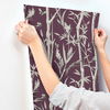 Bambou Toile Burgundy Wallpaper thumbnail 5