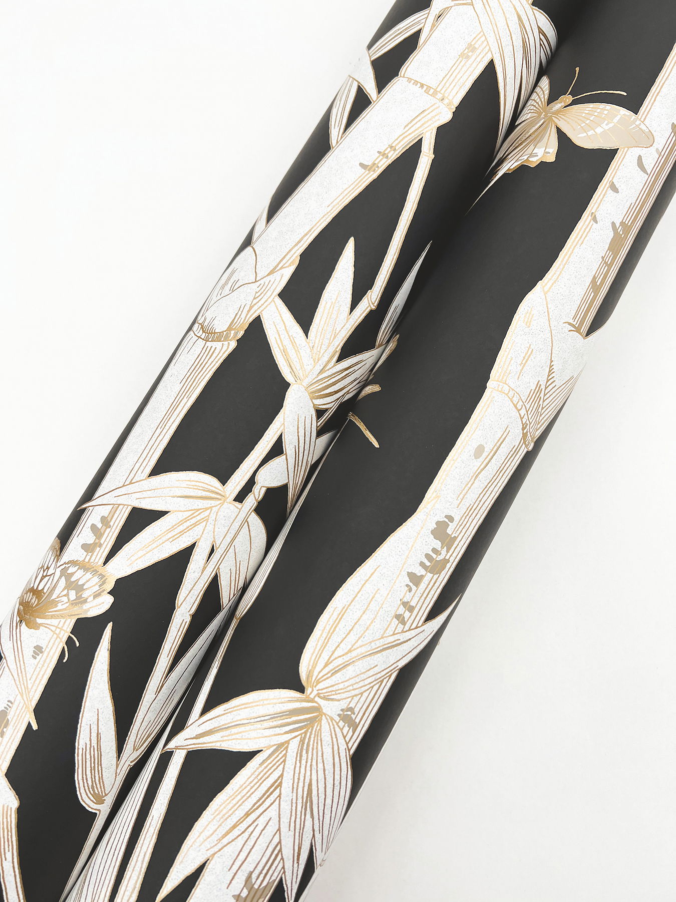 Bambou Toile Black Wallpaper large image 