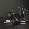Cyrus Black Two handled Vase Decorative Object, by Mercana, 8.66" length x 4.72" width x 8.27" height thumbnail 4