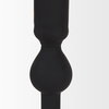 Haute Medium Matte Black Blown Glass Candlestick, Candles & Candle Holder by Mercana, 4.06" length x 4.06" width x 10.24" height thumbnail 5