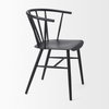 Colin Curved Back Dining Side Chair | Black Metal, Dining Chair by Mercana, 21.26" length x 21.26" width x 30.32" height thumbnail 10