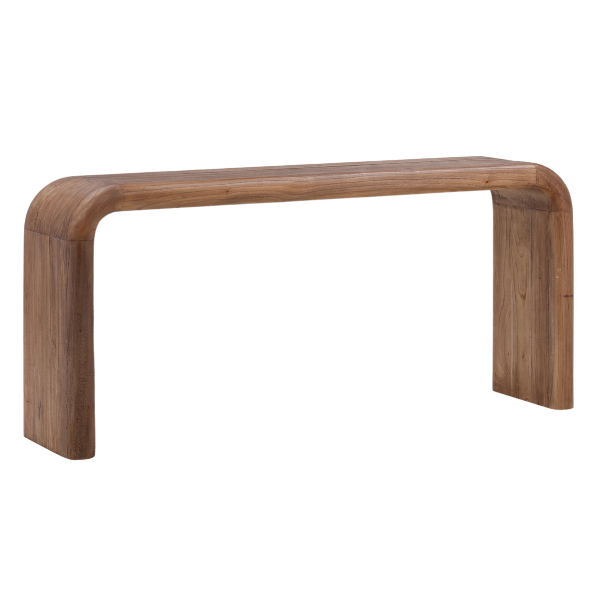 Wynne Console Table Brown, by Dovetail, 65" width x 30.7" height x 15.66" depth View 1