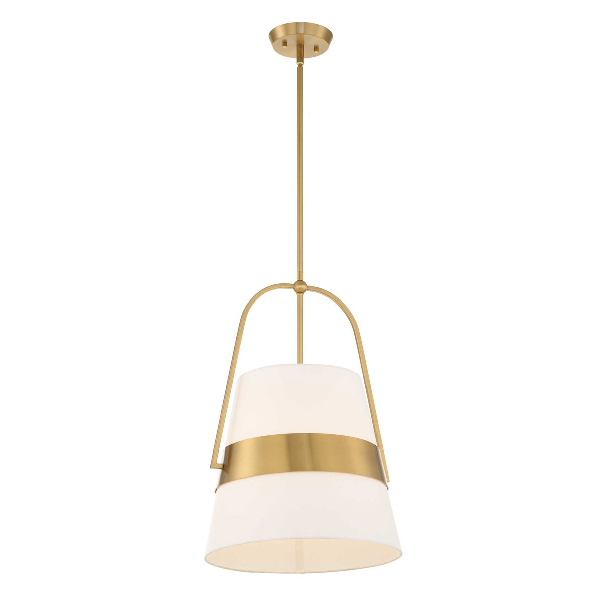 Harness 1 Light Shade Pendant, Ceiling Light by Uttermost, 23.25" height x 15" diameter View 4