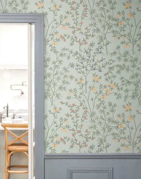 Lemon Grove Vintage Duck Egg Peel & Stick Wallpaper