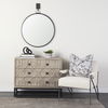 Vicunya Cream Fabric with Gun Metal Gray Metal Frame Accent Chair thumbnail 2