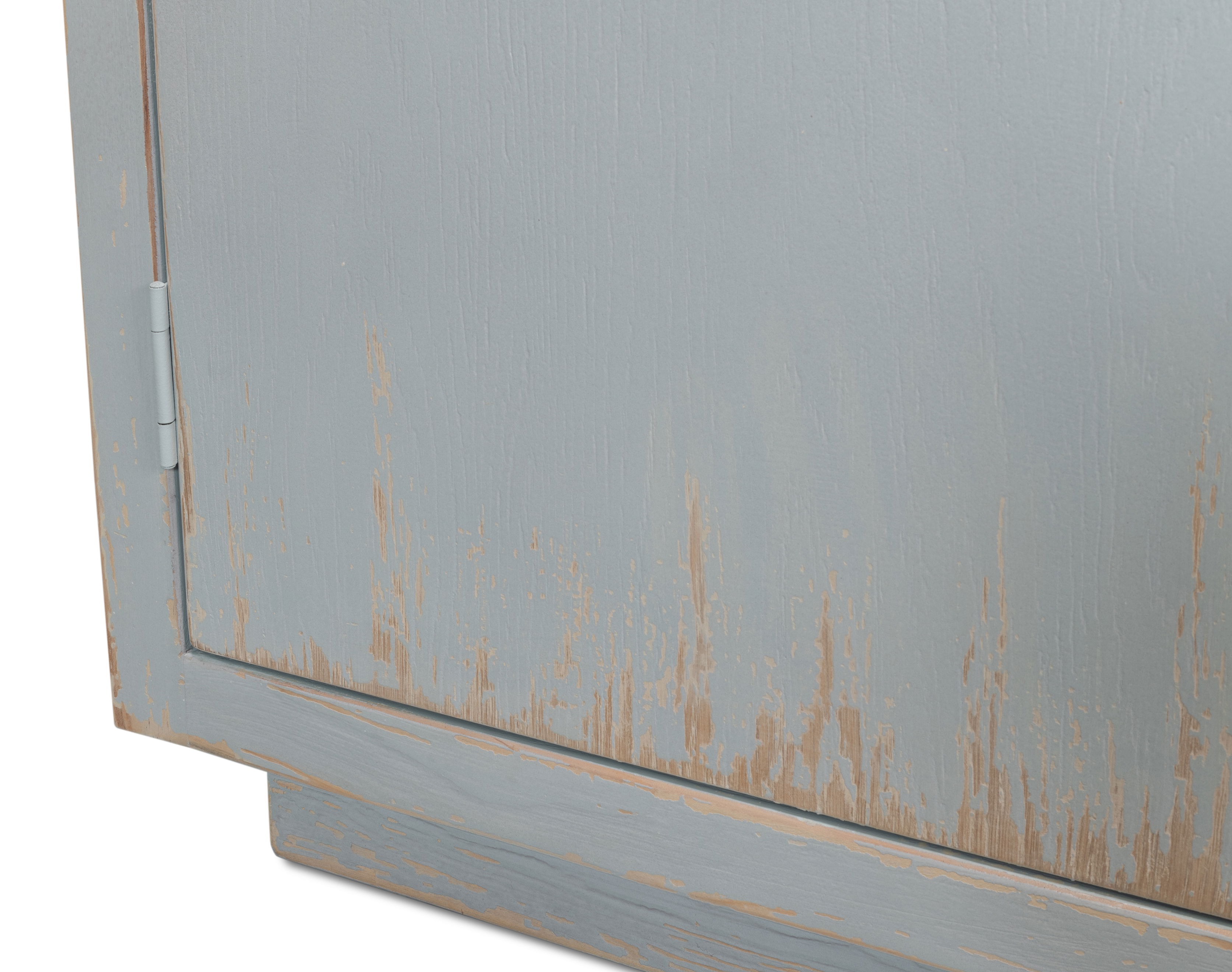 Maldives 4 Door Sideboard, Eros Blue, Cabinets & Sideboard by Sarreid, 94" length x 20" width x 34" height View 7