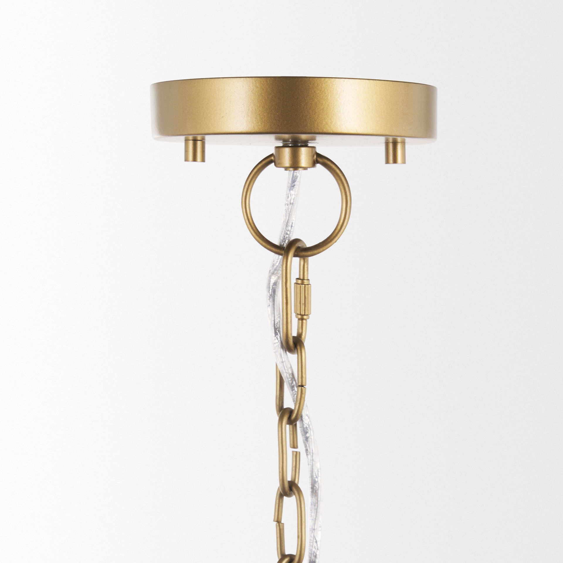 Titus 1-Light Brass Finished Metal Disc Pendant large image 