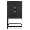 Mako Bar Cabinet Black, Bar Carts & Cabinet by Moe's Home, 37.99" width x 71.26" height x 17.72" depth thumbnail 1