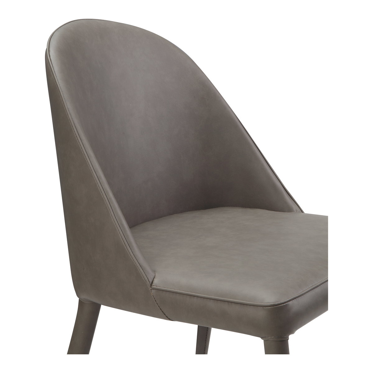 Burton Dining Chair Grey Vegan Leather - Set Of Two, by Moe's Home, 19" width x 33" height x 22" depth View 8