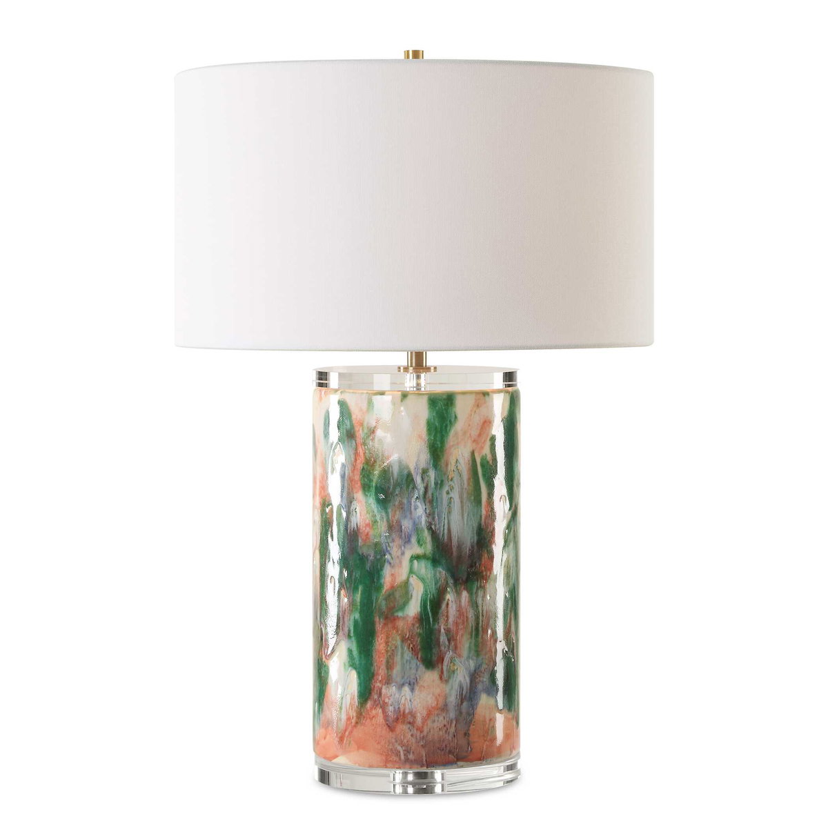Verdant Multi-Colored Table Lamp, by Uttermost, 18" width x 27.75" height x 18" depth View 1