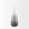 Toru Medium White with Grey Ombre Metal Vase, by Mercana, 7.87" length x 7.87" width x 19.88" height thumbnail 4