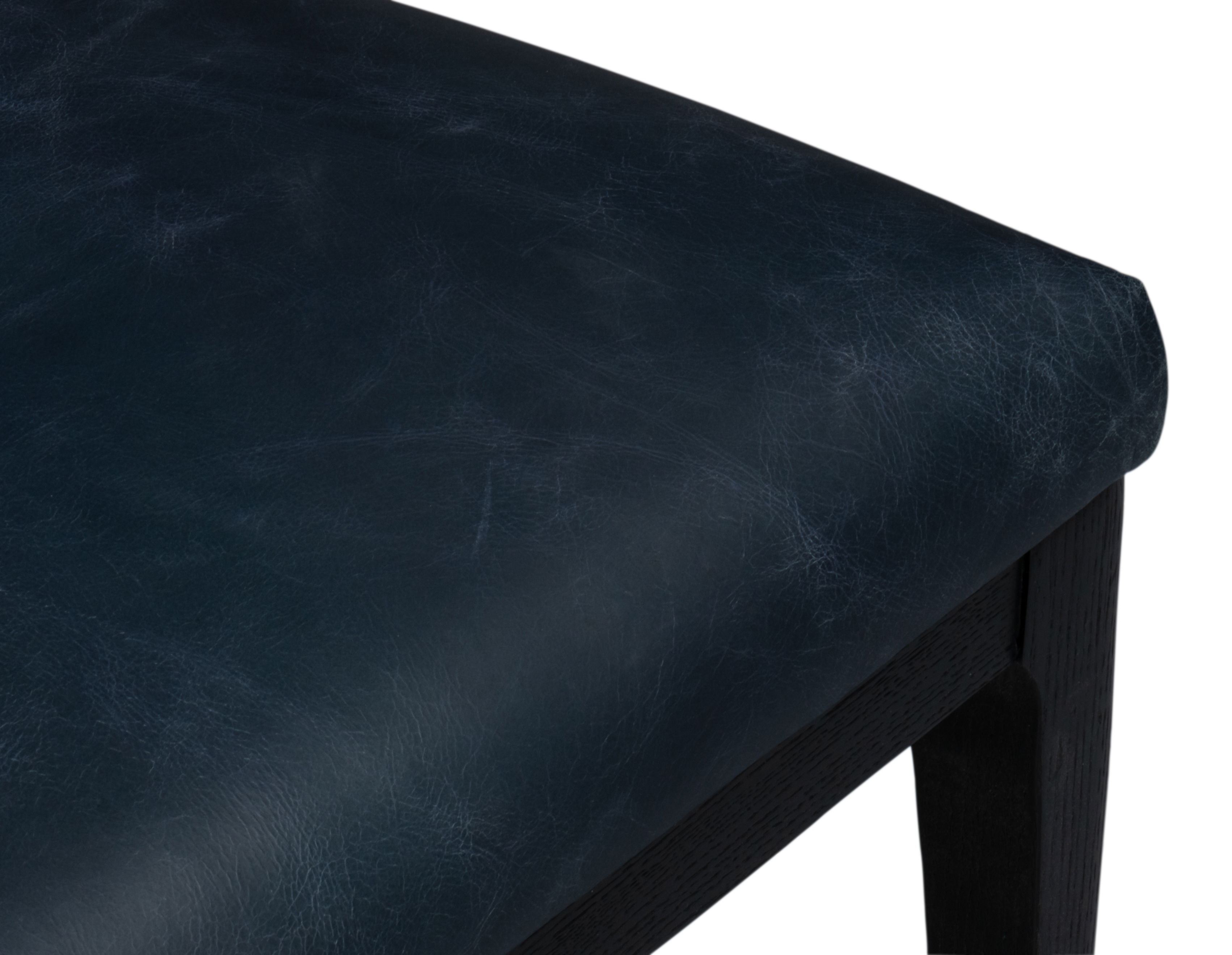 Jefferson Distilled Leather Dining Chair, Seating by Sarreid, 20" length x 25" width x 36" height View 5