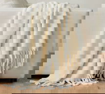 Online Designer Other Hayes Faux Mohair Throw, 50" x 60", Ivory