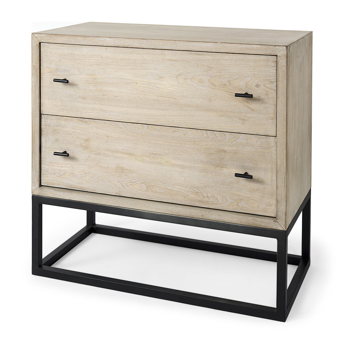 Ciara 32L x 16W Beige Fir Veneer 2 Drawer Accent Cabinet, Cabinets & Chest by Mercana, 31.89" length x 15.94" width x 30.12" height View 1