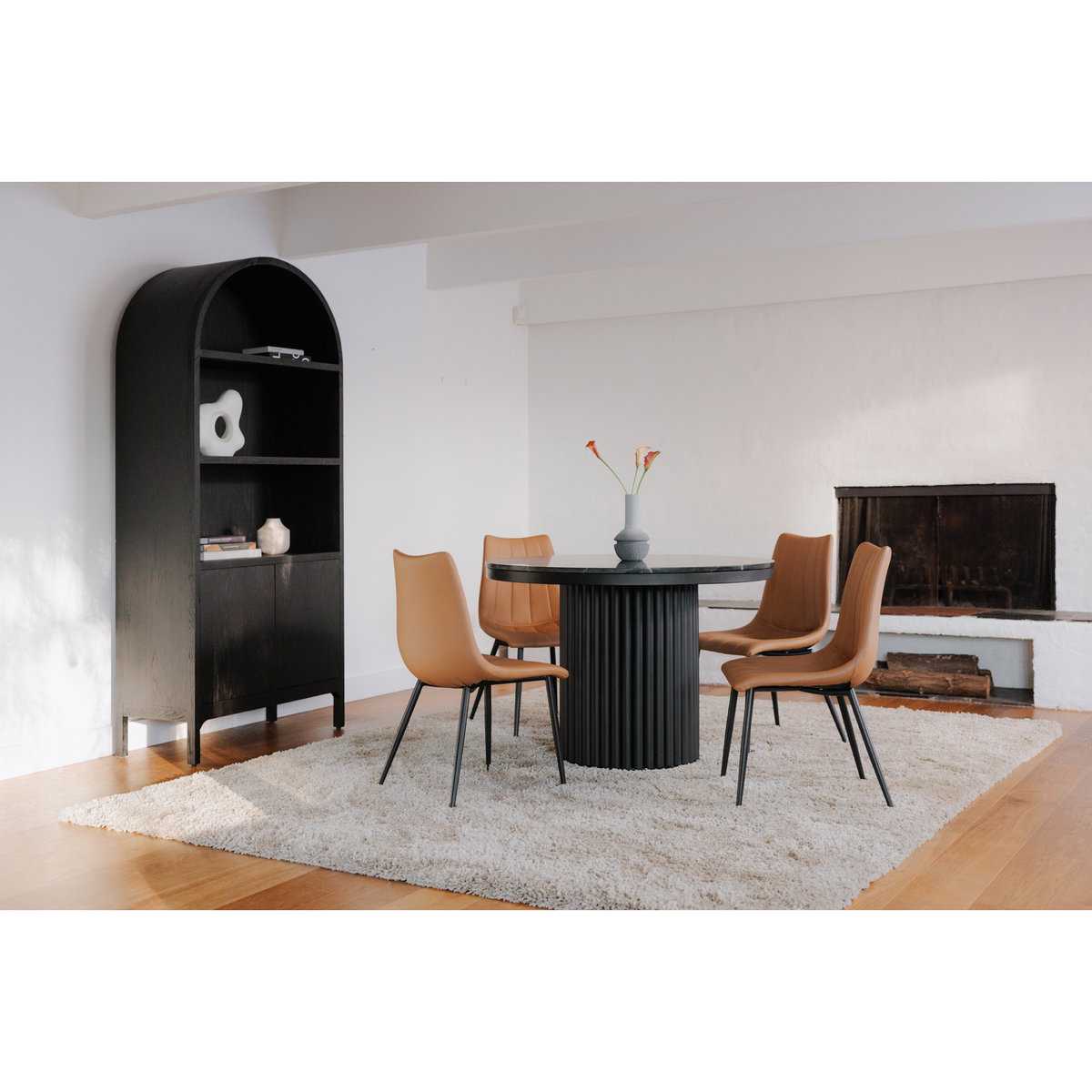 Alibi Dining Chair Tan - Set Of Two, by Moe's Home, 18" width x 33" height x 20" depth View 11