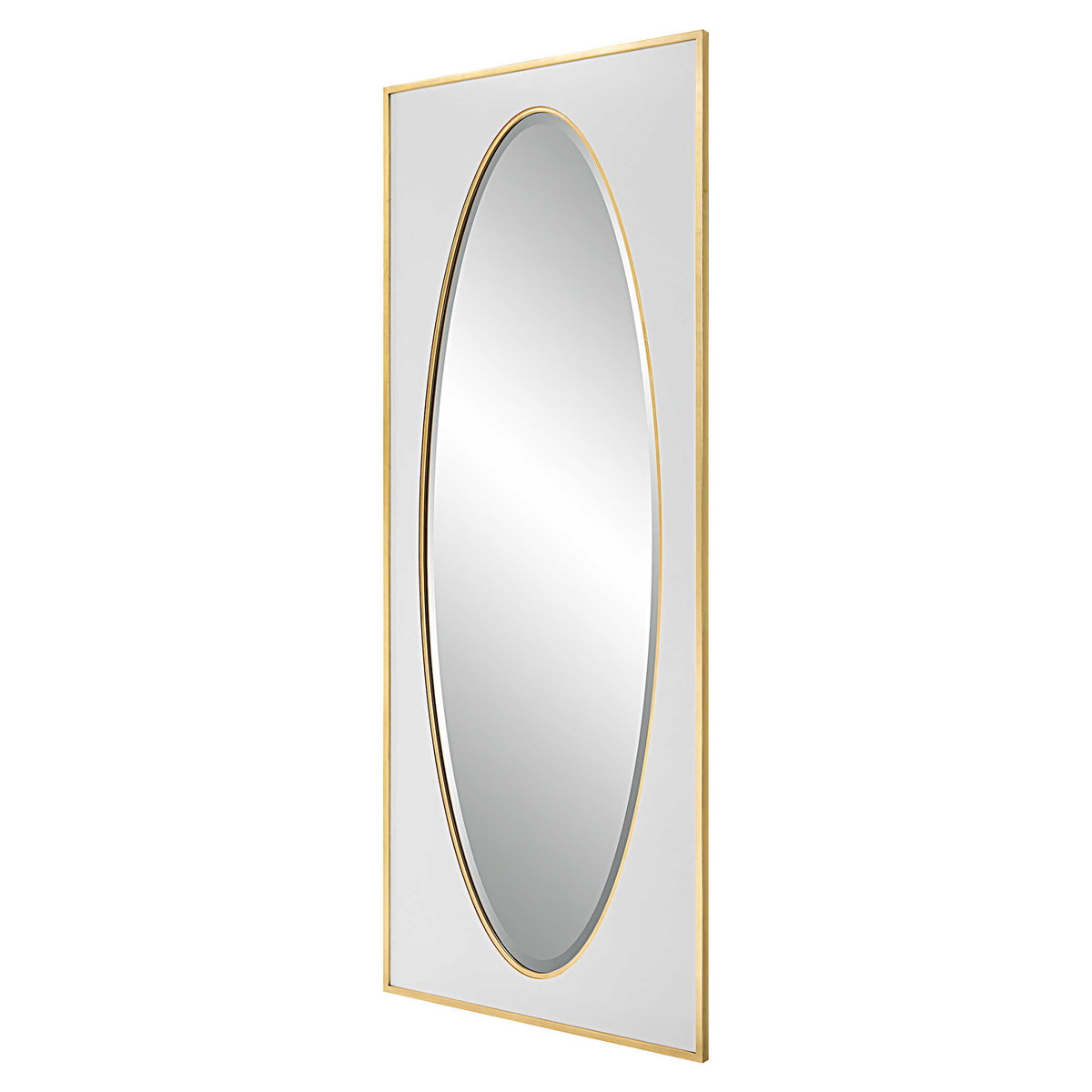 Danbury White Mirror, by Uttermost, 32.12" width x 80.12" height x 1.12" depth View 5