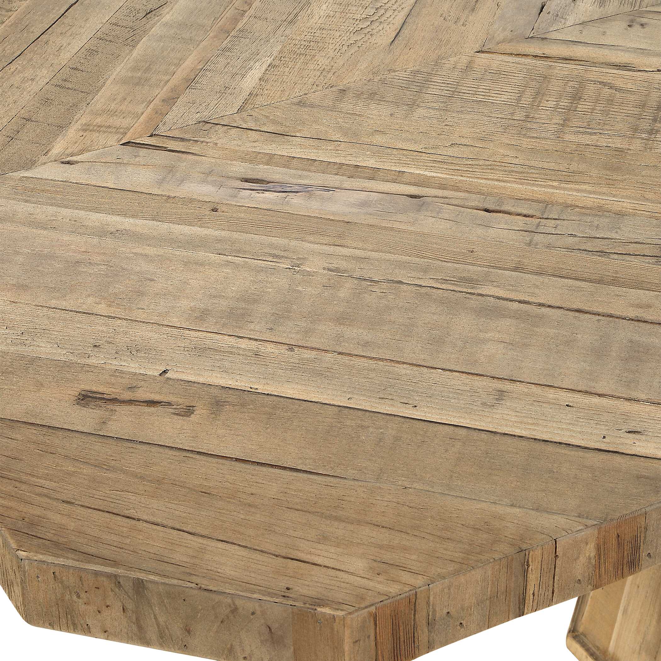 Caledon Reclaimed Oak Dining Table, Furniture by Uttermost, 114" width x 30" height x 40" depth View 8