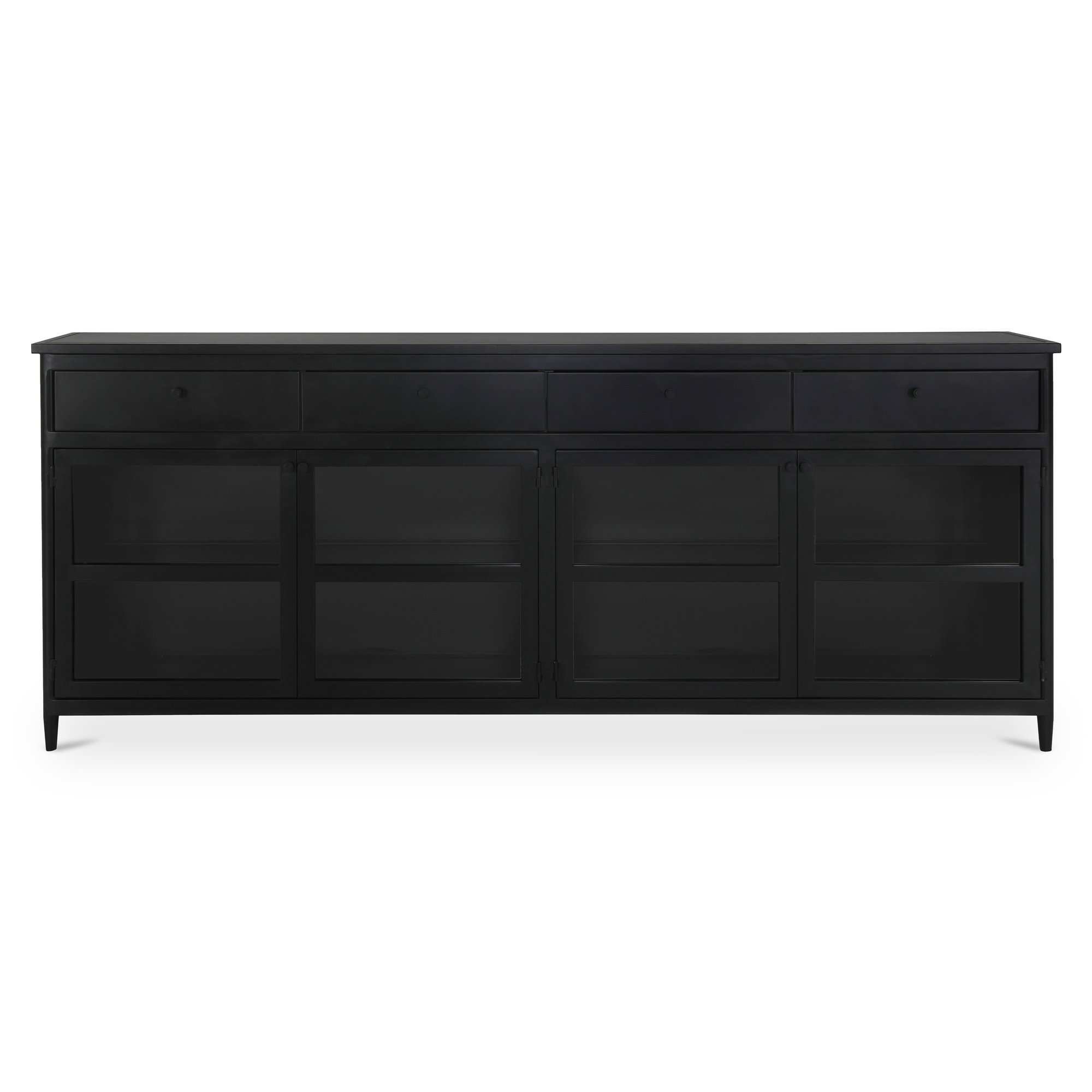 Henry Metal Sideboard Black, Cabinets & Sideboard by Moe's Home, 95" width x 39.5" height x 16" depth View 1