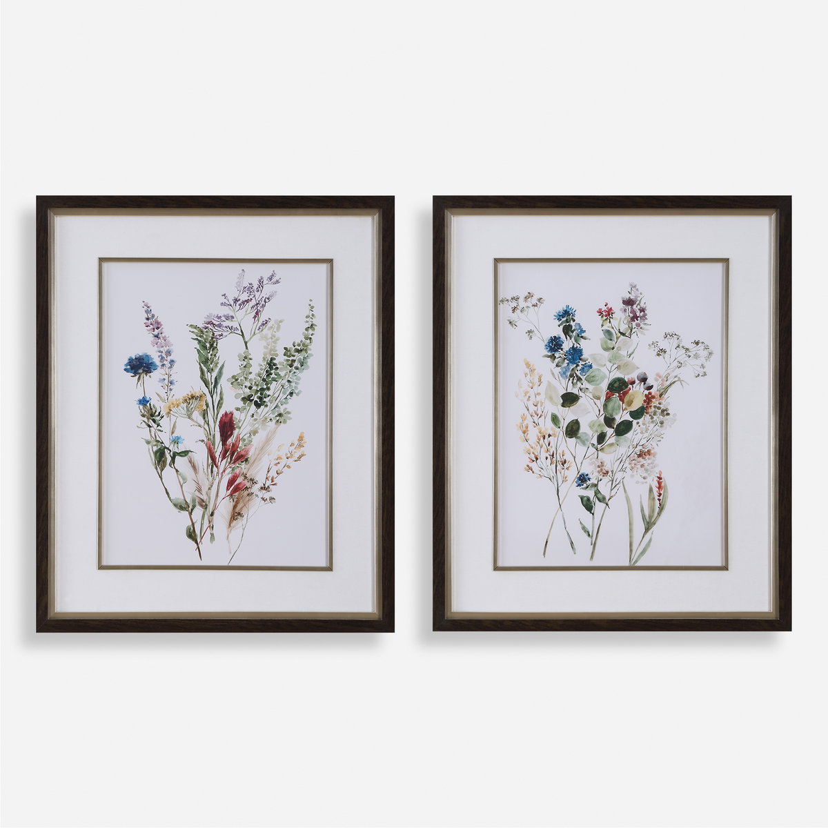 Delicate Flowers Framed Prints Set/2, by Uttermost, 2'3.62" width x 2'9.62" height x 2" depth View 1