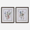 Delicate Flowers Framed Prints Set/2, by Uttermost, 2'3.62" width x 2'9.62" height x 2" depth thumbnail 1